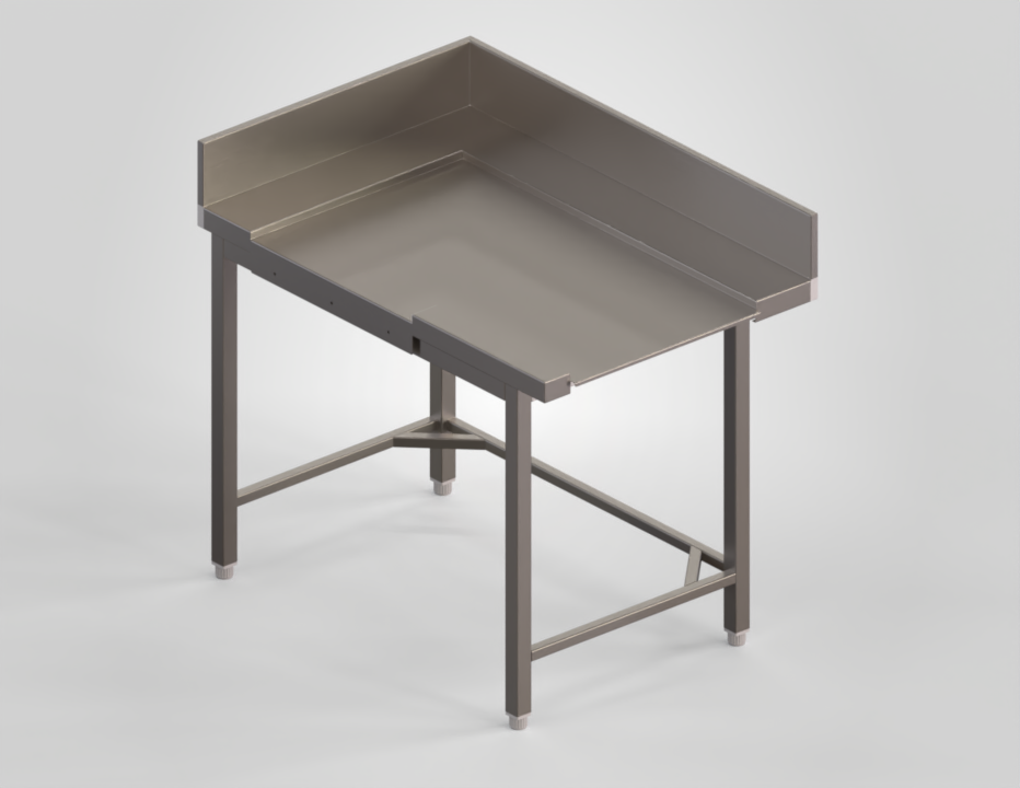 Commercial kitchen corner table