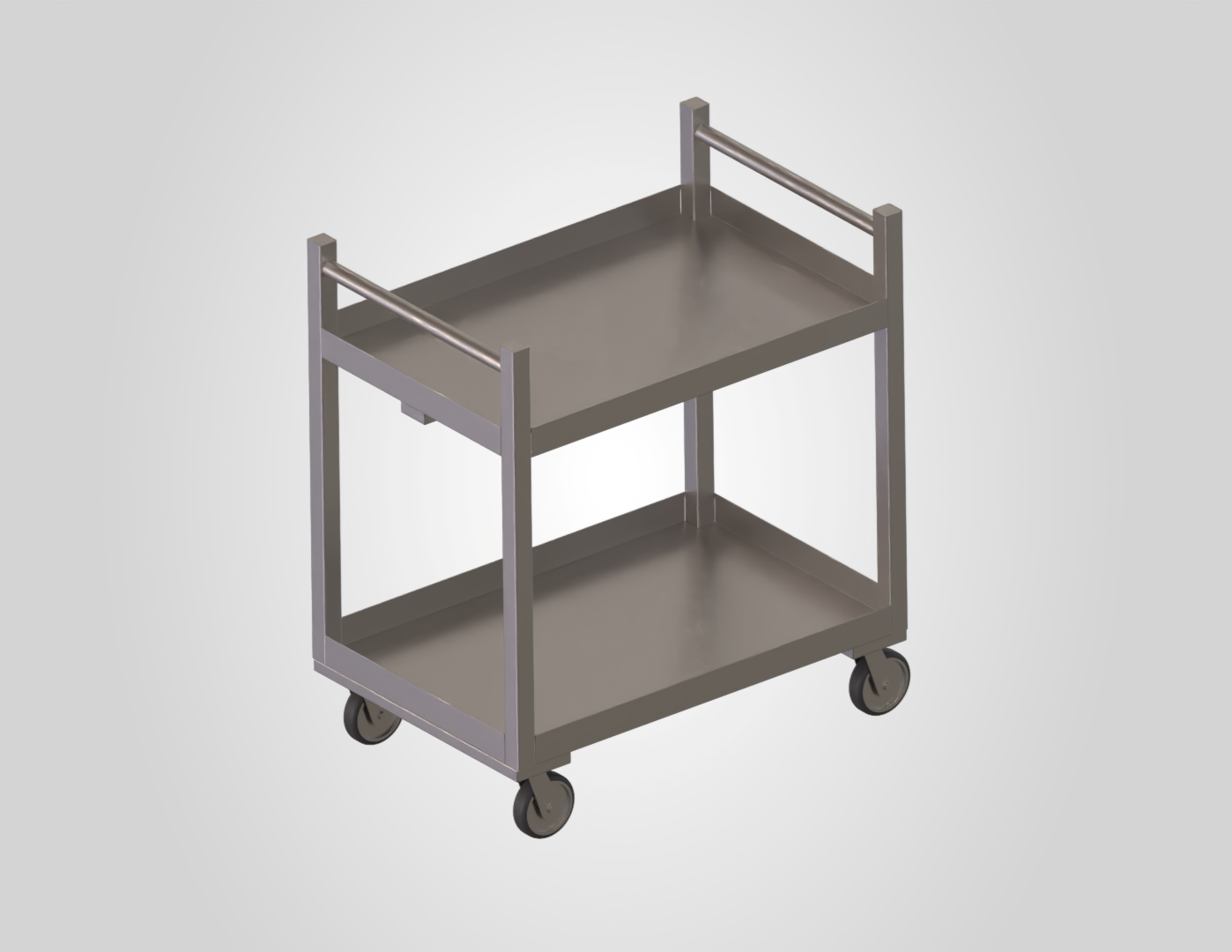 Two tier commercial utility trolley