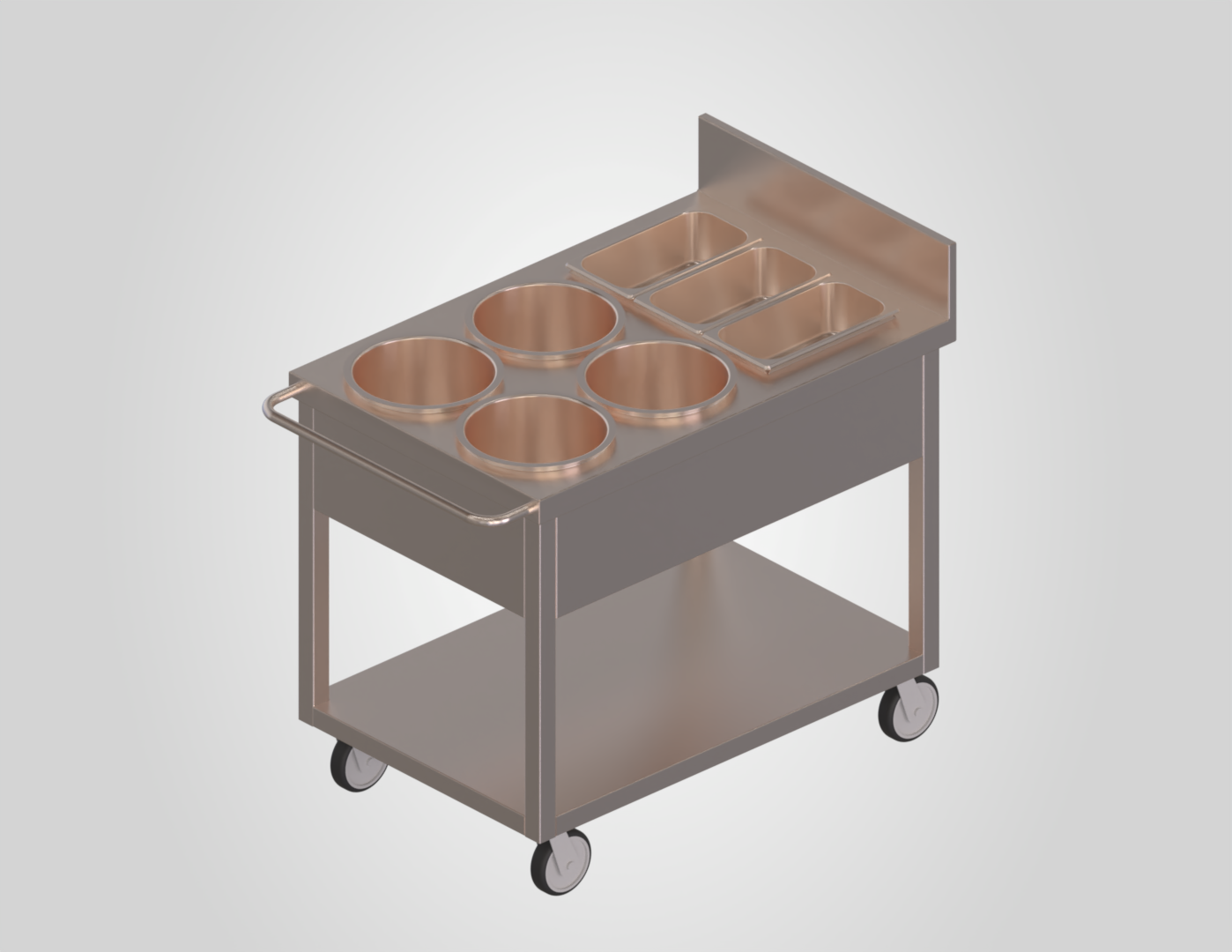 Commercial batter trolley
